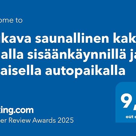 Mukava Saunallinen Kaksio Omalla Sisaeaenkaeynnillae Ja Ilmaisella Autopaikalla 쿠오피오 외부 사진